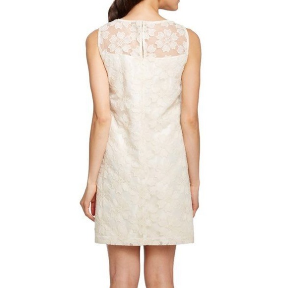 Donna Morgan Ivory Embroidered Floral Lace Shift Dress Size 10 Sleeveless NWT - Picture 7 of 7